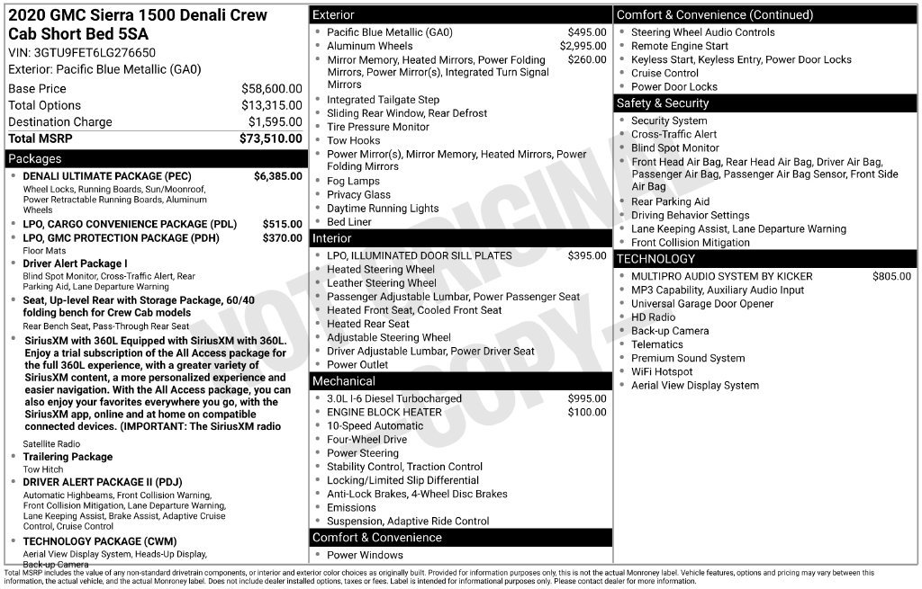 Used 2020 GMC Sierra 1500 Denali w/ Denali Ultimate Package AWD/4WD image 5