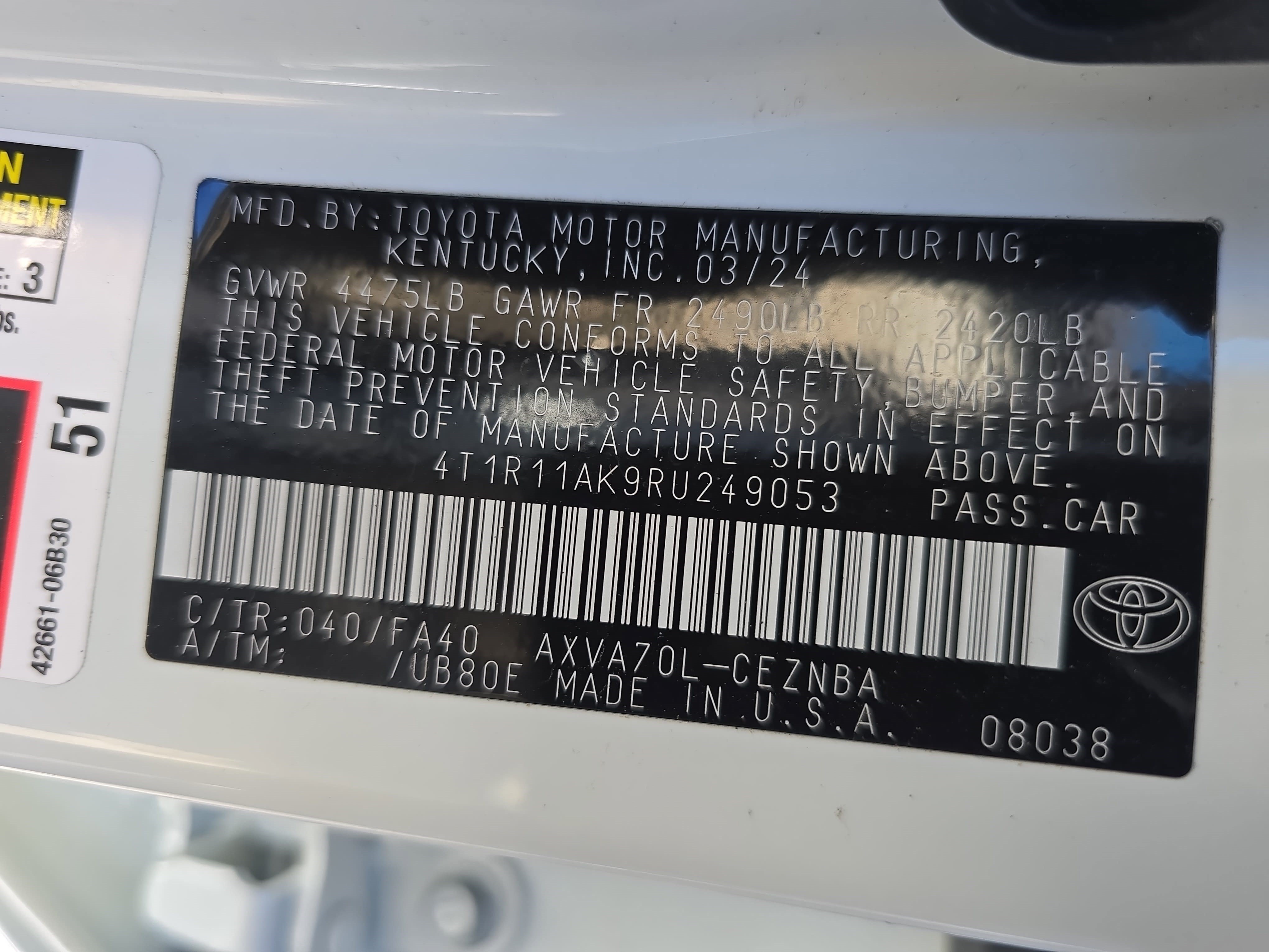 Used 2024 Toyota Camry LE w/ Convenience Package FWD image 33