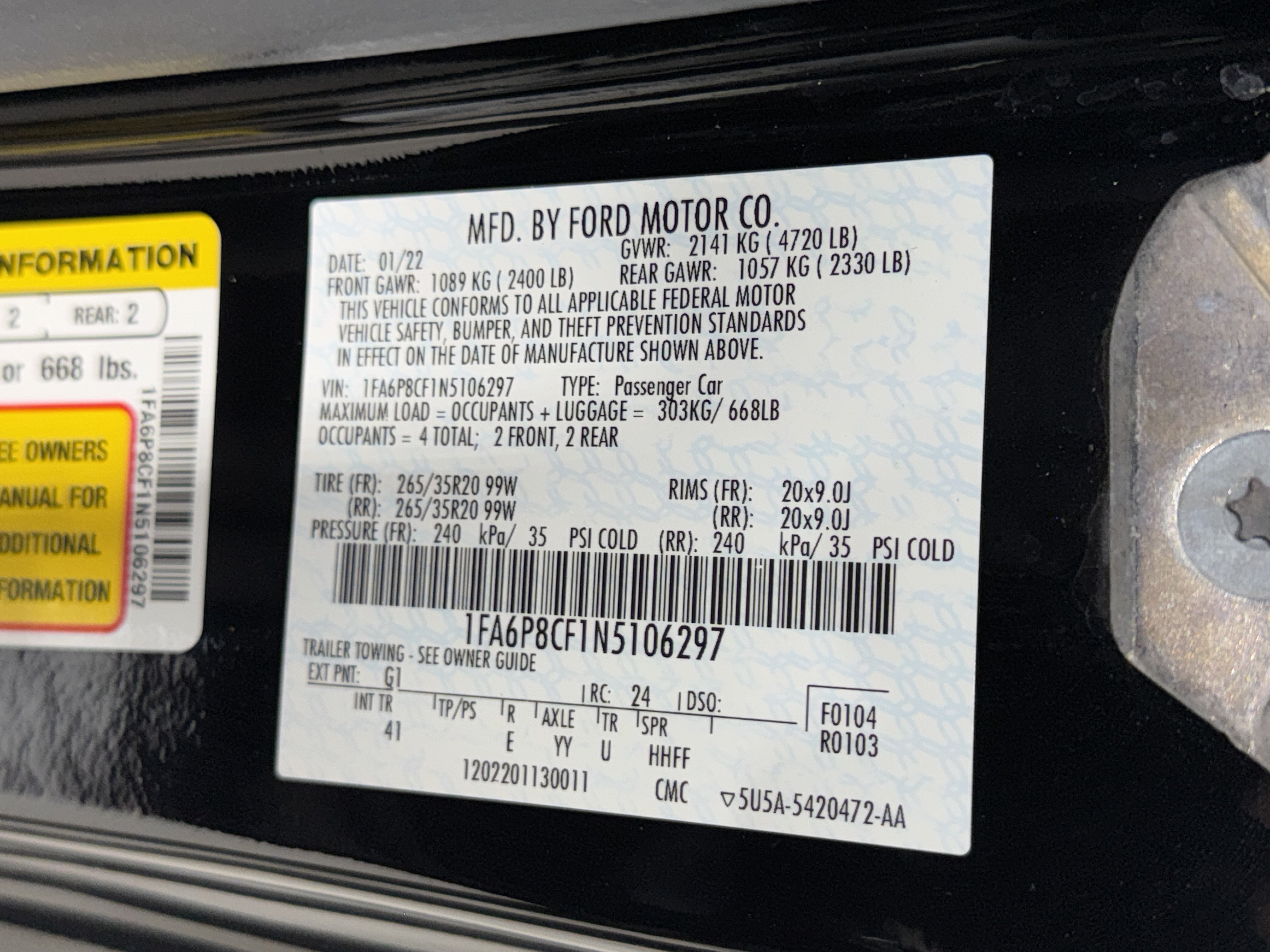 Used 2022 Ford Mustang GT Premium w/ Ford Safe & Smart Package RWD image 33