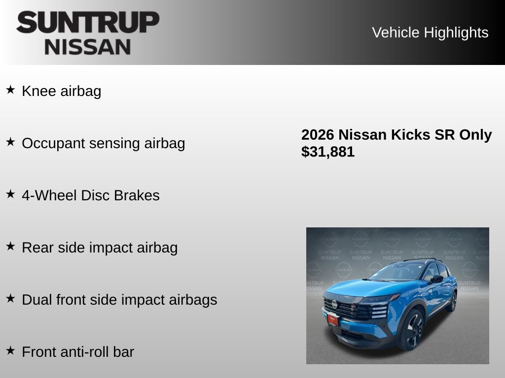 Used 2026 Nissan Kicks SR w/ SR Premium Package FWD image 25