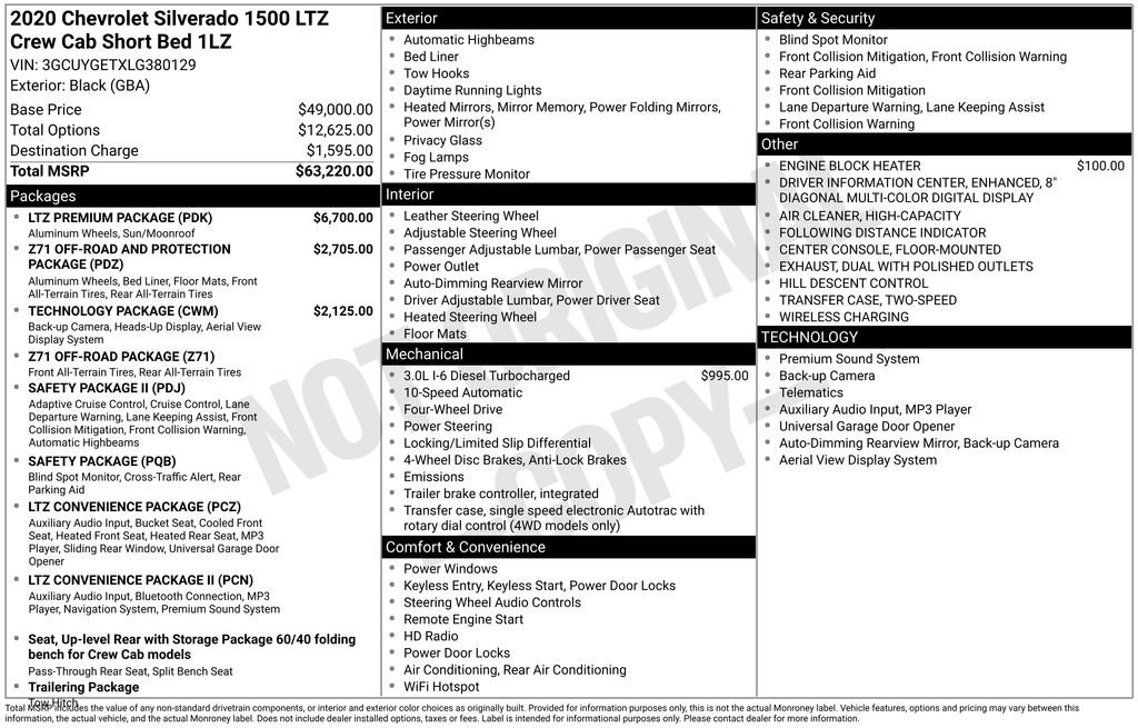 Used 2020 Chevrolet Silverado 1500 LTZ w/ LTZ Premium Package image 27