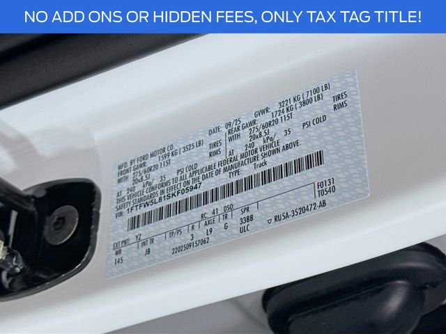 New 2025 Ford F150 Lariat w/ Equipment Group 501A Mid image 33