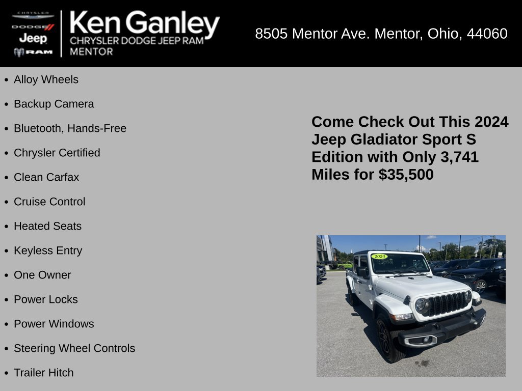 Certified 2024 Jeep Gladiator Sport AWD/4WD image 5