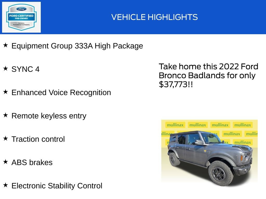 Used 2022 Ford Bronco Badlands AWD/4WD image 18