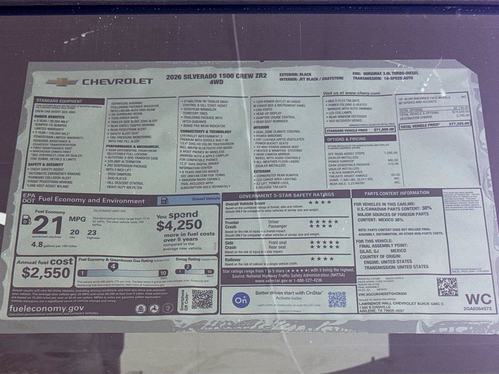 New 2026 Chevrolet Silverado 1500 ZR2 w/ LPO, Dark Essentials Package AWD/4WD image 20