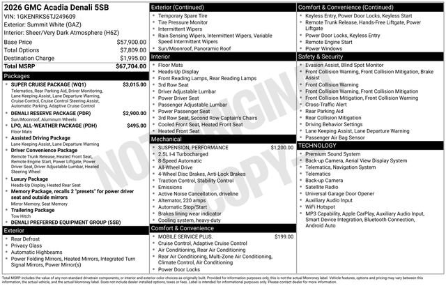 Used 2026 GMC Acadia Denali w/ Super Cruise Package image 46