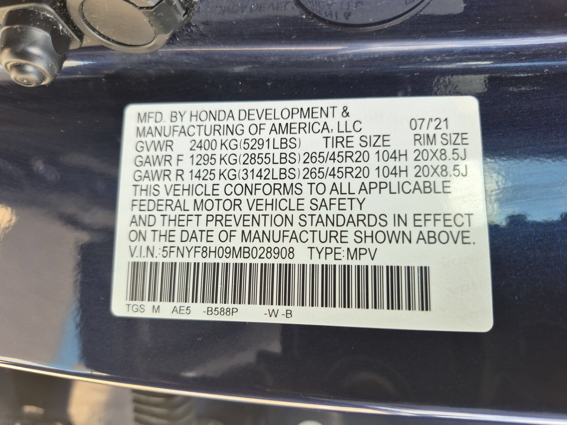 Certified 2021 Honda Passport Elite image 38