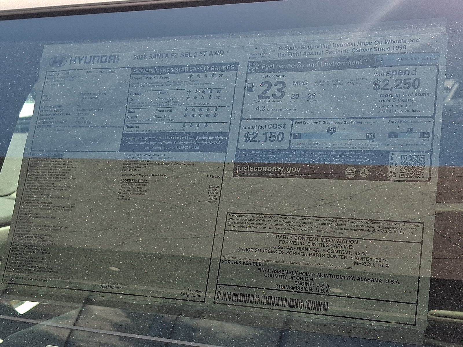 New 2026 Hyundai Santa Fe SEL AWD/4WD image 3