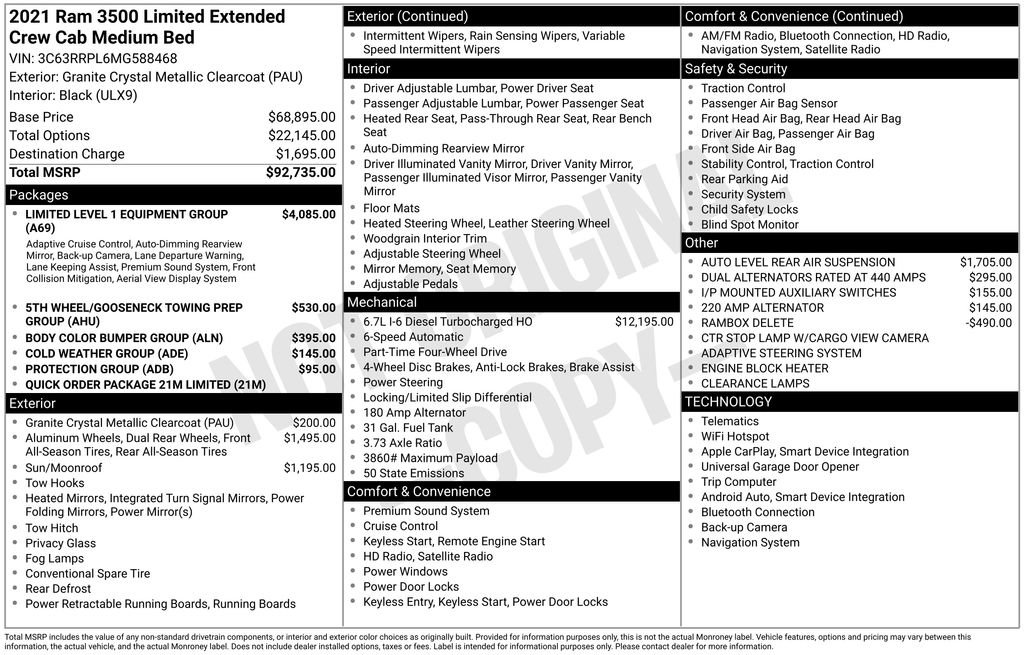 Used 2021 RAM 3500 Limited image 15