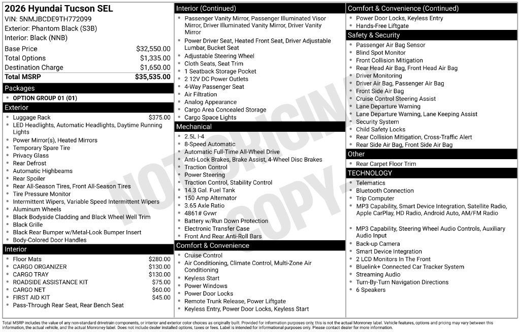 New 2026 Hyundai Tucson SEL Plus AWD/4WD image 24