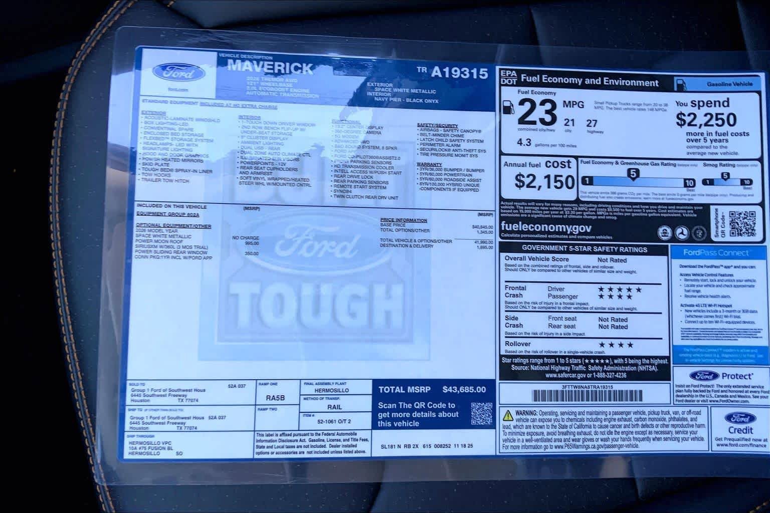 New 2026 Ford Maverick Tremor AWD/4WD image 19