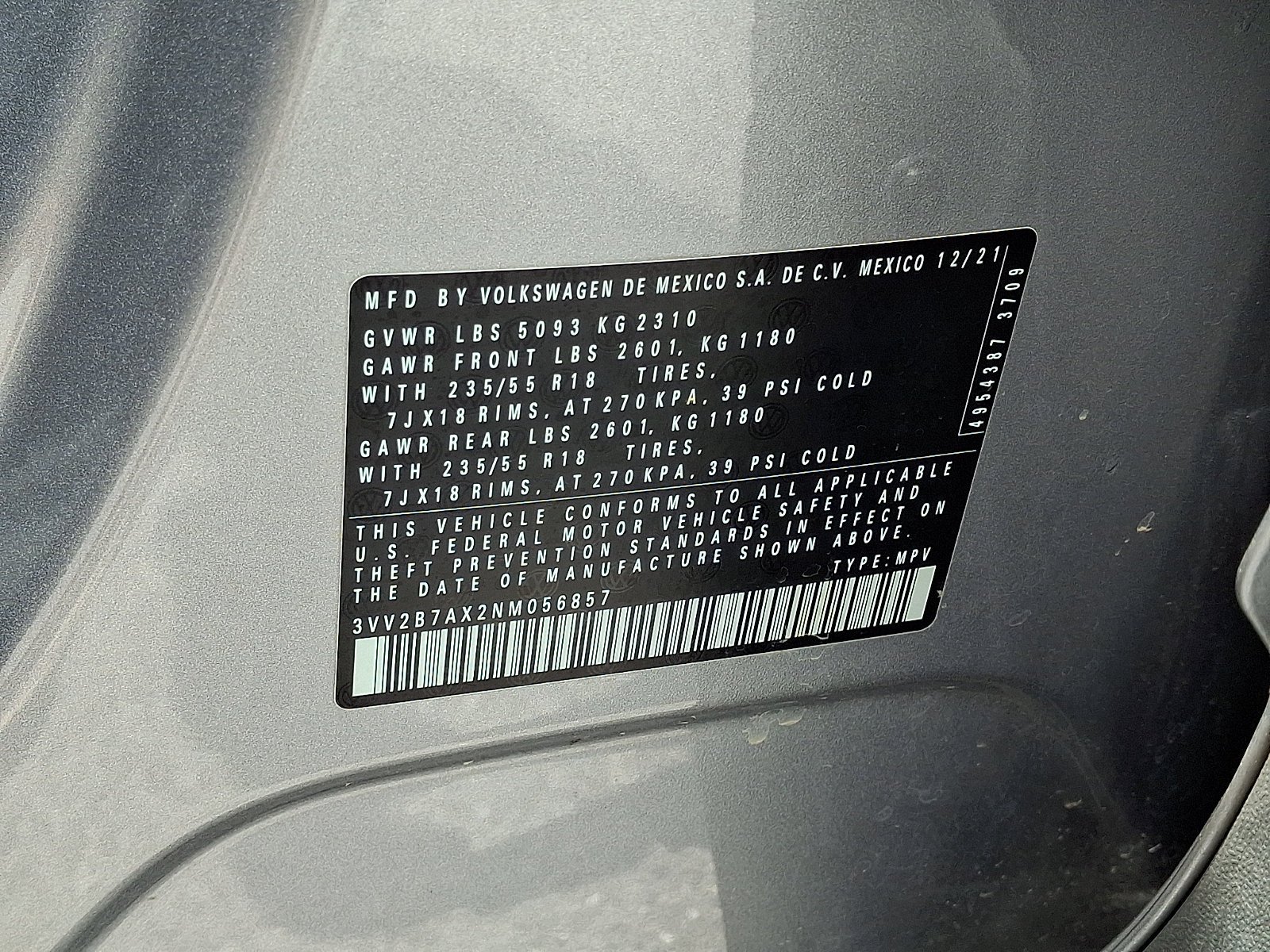 Used 2022 Volkswagen Tiguan SE AWD/4WD image 26