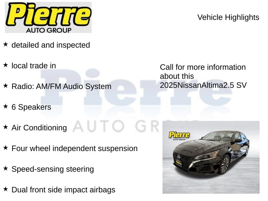 Used 2025 Nissan Altima 2.5 SV FWD image 7