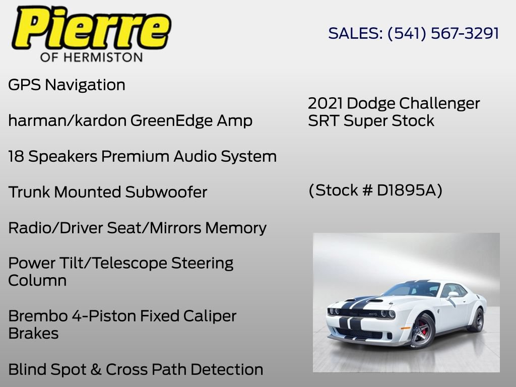 Used 2021 Dodge Challenger SRT Super Stock RWD image 30