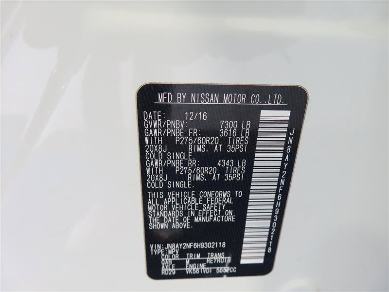 Used 2017 Nissan Armada Platinum w/ Captain Seat Package RWD image 41