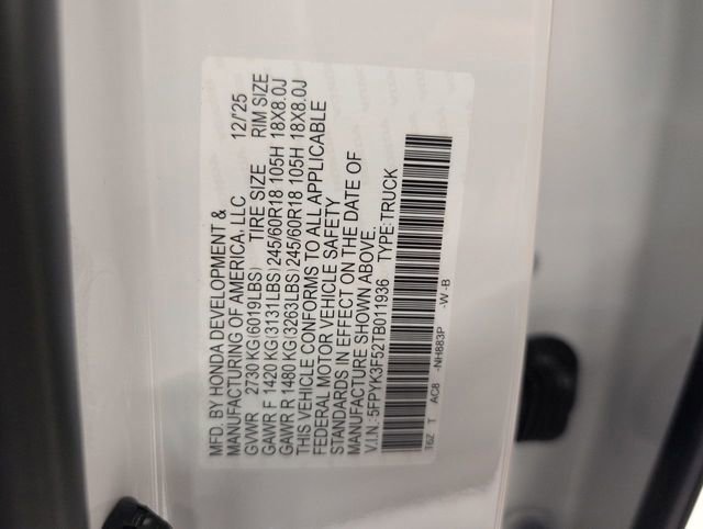 New 2026 Honda Ridgeline RTL image 36