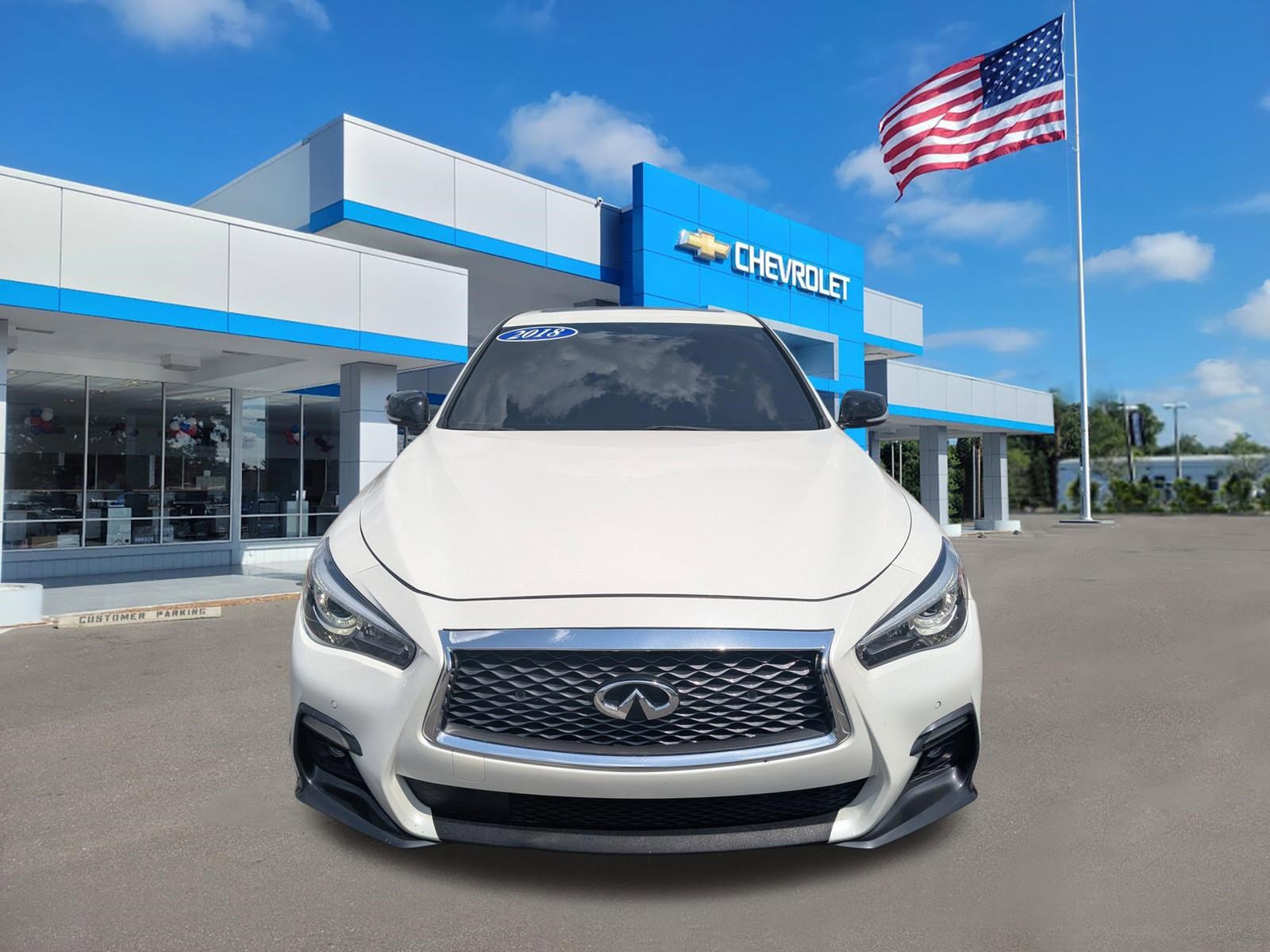 Used 2018 INFINITI Q50 Red Sport 400 w/ Sensory Package (Sport) image 2