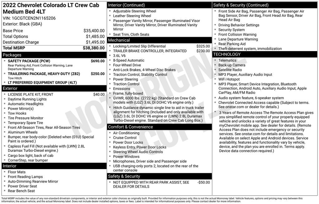 Used 2022 Chevrolet Colorado LT w/ Safety Package AWD/4WD image 3
