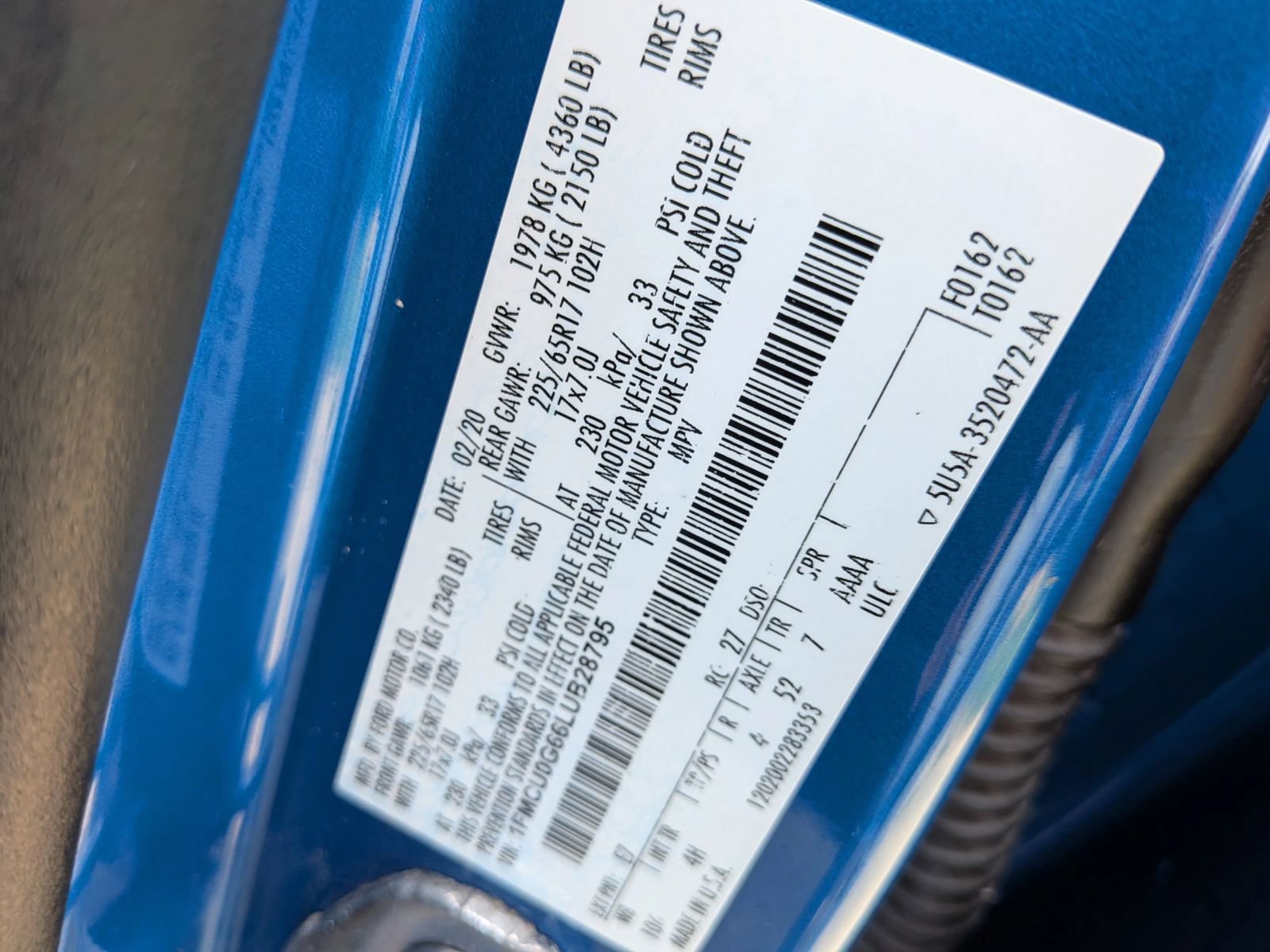 Used 2020 Ford Escape SE FWD image 60