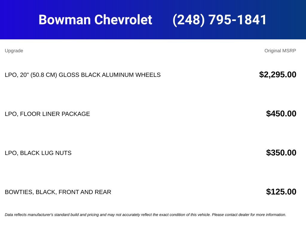 New 2026 Chevrolet Blazer LT w/ LPO, Floor Liner Package AWD/4WD image 5