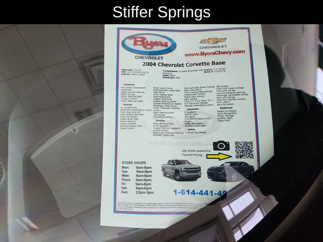 Used 2004 Chevrolet Corvette Base w/ Preferred Equipment Group image 14