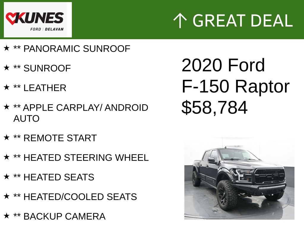 Used 2020 Ford F150 Raptor w/ Equipment Group 802A Luxury AWD/4WD image 2