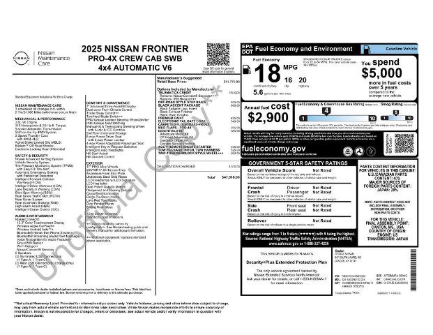 Certified 2025 Nissan Frontier PRO-4X w/ Black Accent Package AWD/4WD image 24