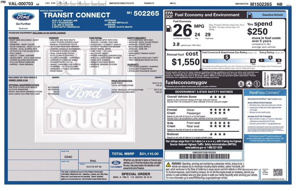 Used 2021 Ford Transit Connect XLT FWD image 17