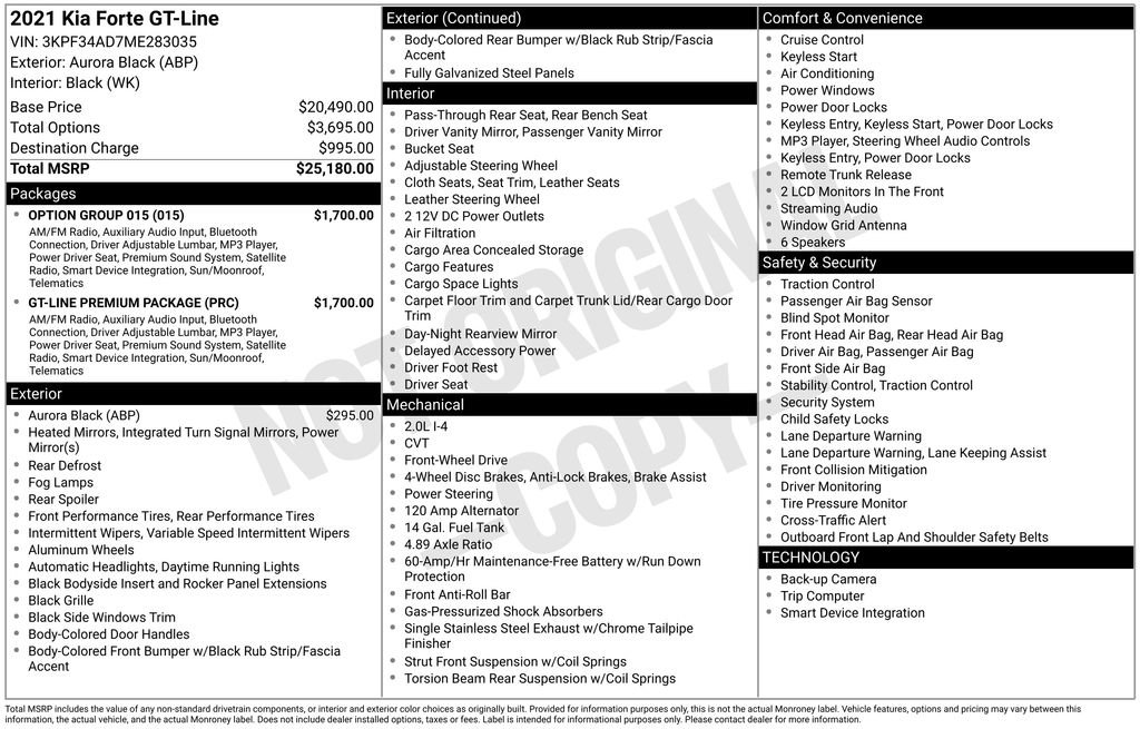 Used 2021 Kia Forte GT-Line w/ GT-Line Premium Package image 4