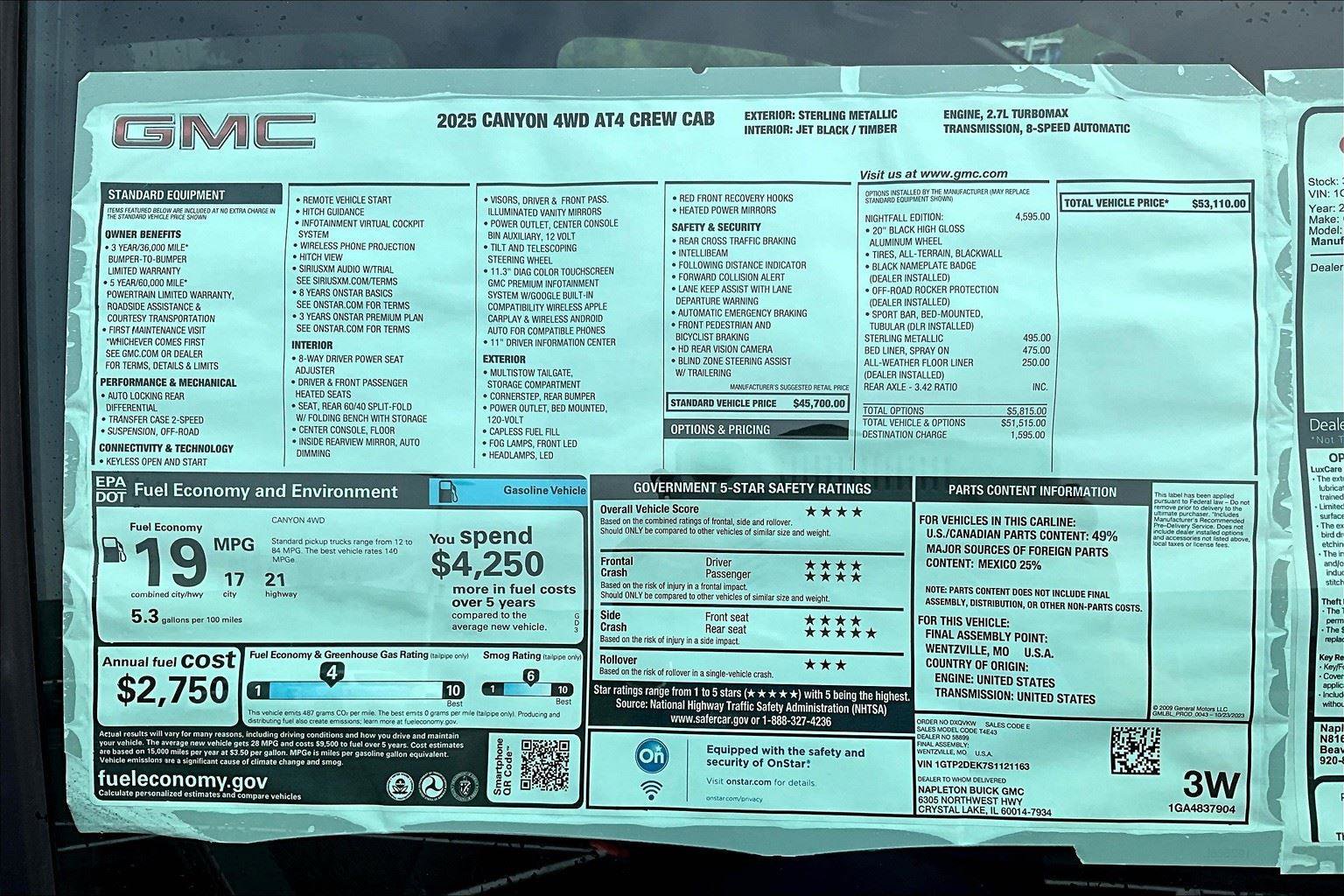 New 2025 GMC Canyon AT4 w/ Nightfall Edition image 14