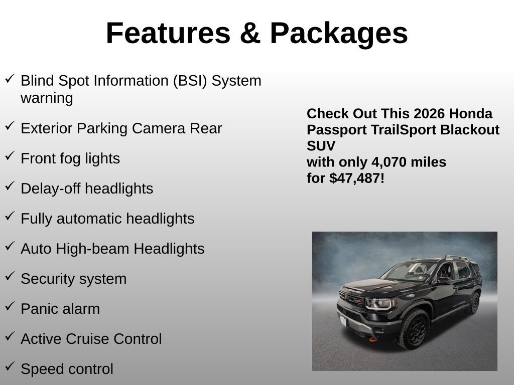 Certified 2026 Honda Passport TrailSport image 20