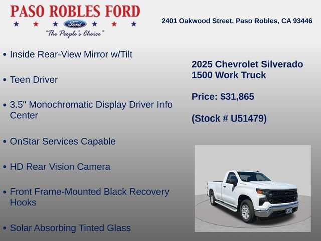 Used 2025 Chevrolet Silverado 1500 W/T RWD image 22