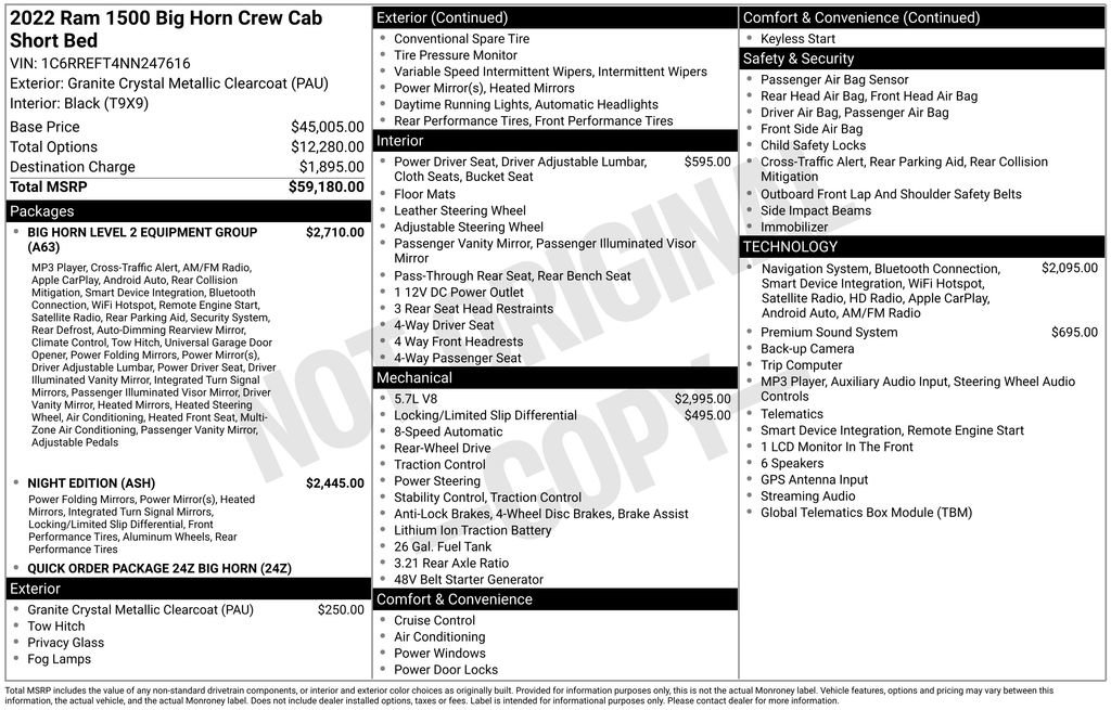 Used 2022 RAM 1500 Big Horn RWD image 5