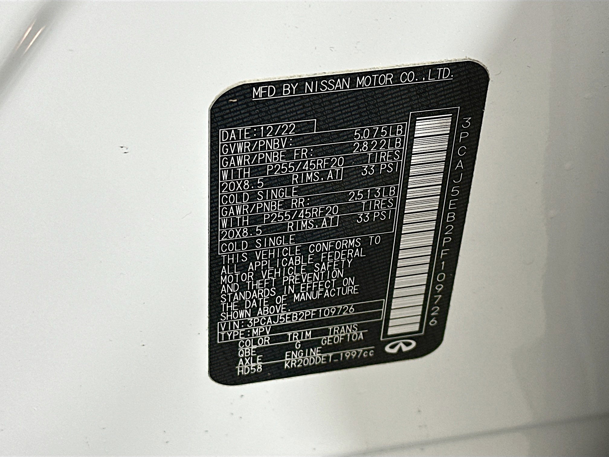 Used 2023 INFINITI QX50 Sensory image 12