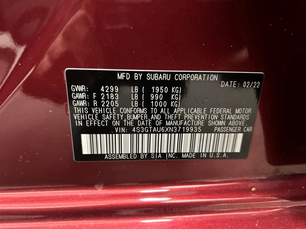 Used 2022 Subaru Impreza 2.0i Limited w/ Popular Package #2 image 34