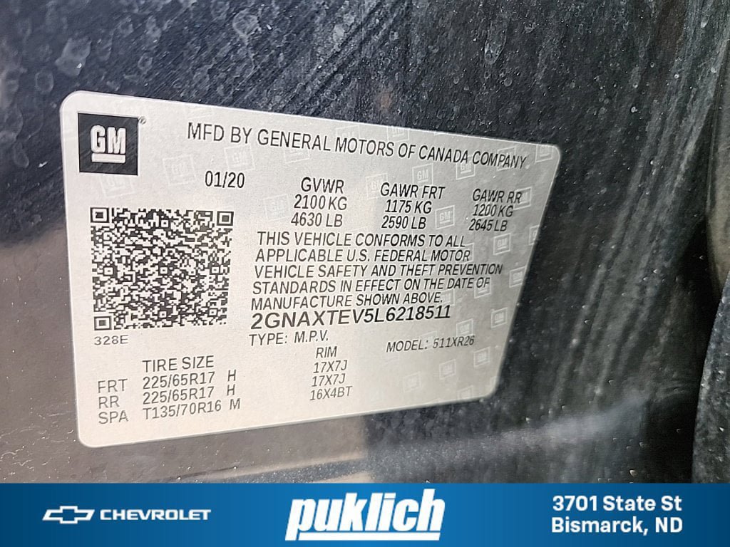 Used 2020 Chevrolet Equinox LT w/ Driver Convenience Package AWD/4WD image 44