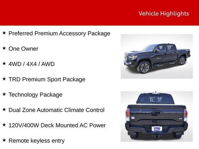 Used 2020 Toyota Tacoma TRD Sport w/ TRD Premium Sport Package AWD/4WD image 9