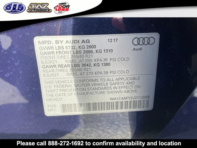 Used 2018 Audi SQ5 Prestige w/ Prestige Package image 17