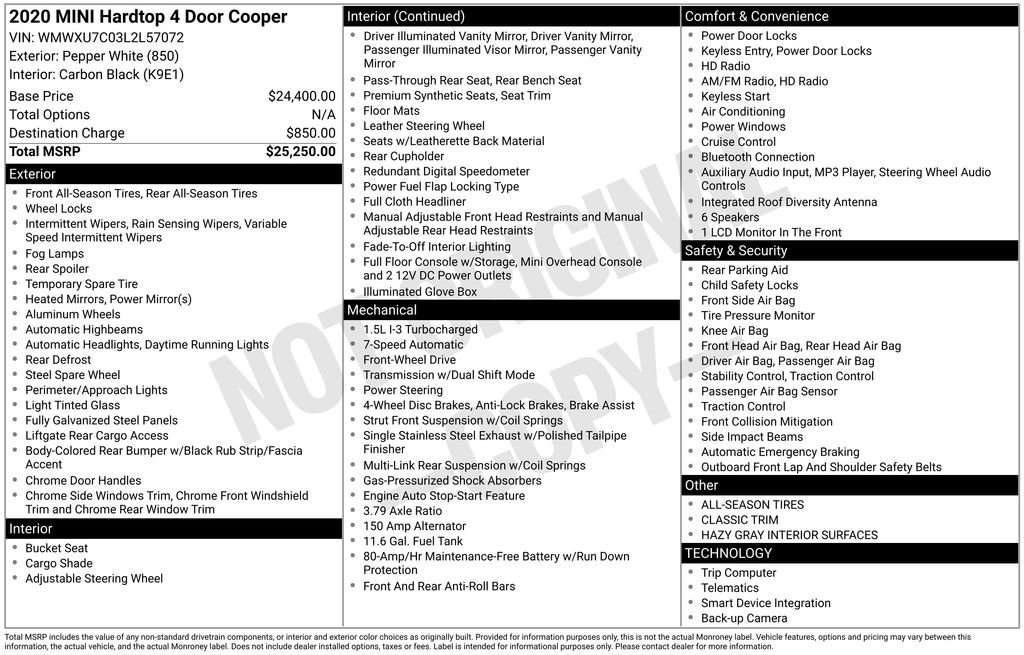 Used 2020 MINI Cooper 4-Door Hardtop image 38
