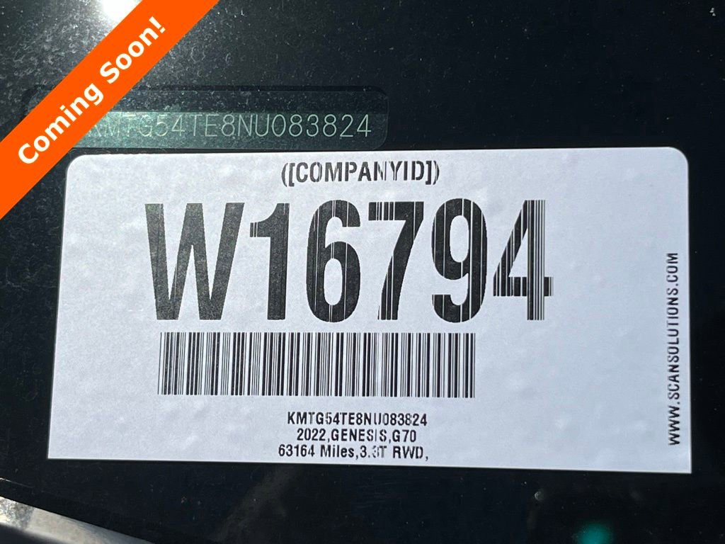 Used 2022 Genesis G70 3.3T RWD image 6