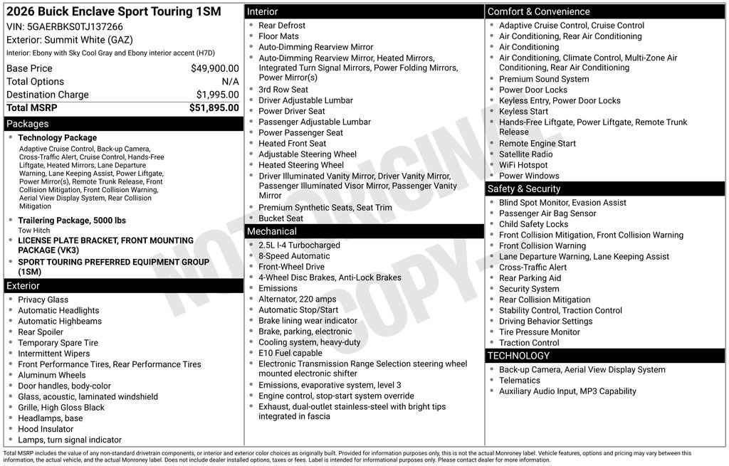 Used 2026 Buick Enclave Sport Touring FWD image 15