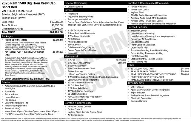 New 2026 RAM 1500 Big Horn w/ Night Edition image 30