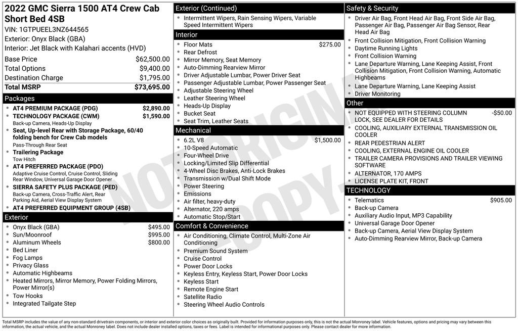 Used 2022 GMC Sierra 1500 AT4 w/ AT4 Premium Package AWD/4WD image 4