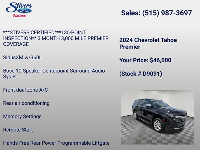 Used 2024 Chevrolet Tahoe Premier AWD/4WD image 34