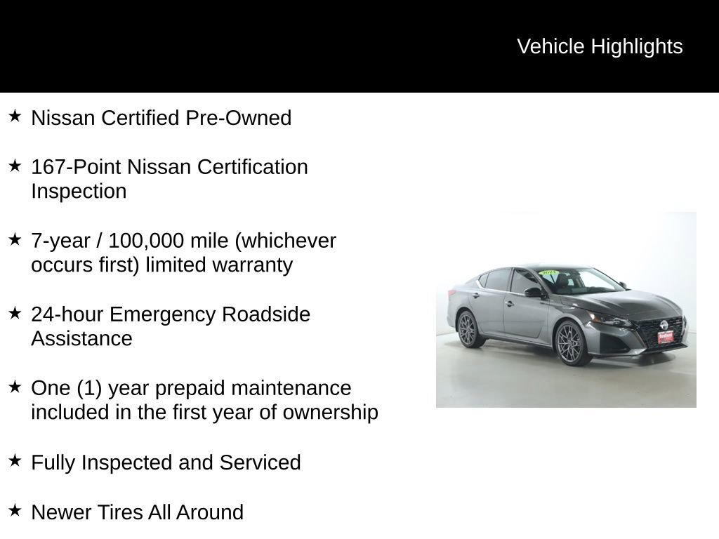 Certified 2024 Nissan Altima 2.0 SR FWD image 4