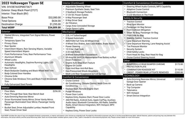 Used 2023 Volkswagen Tiguan SE image 41