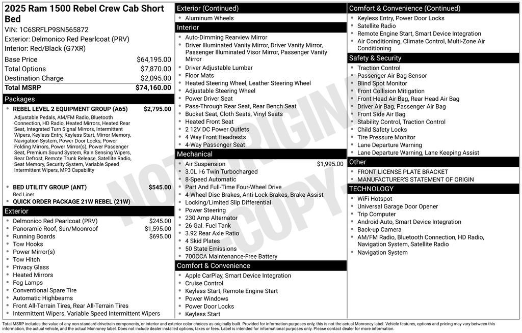 Used 2025 RAM 1500 Rebel w/ Rebel Level 2 Equipment Group AWD/4WD image 9