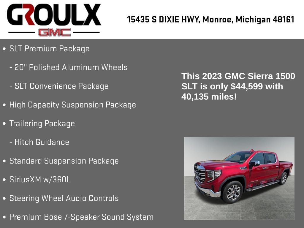 Used 2023 GMC Sierra 1500 SLT w/ SLT Premium Package AWD/4WD image 34