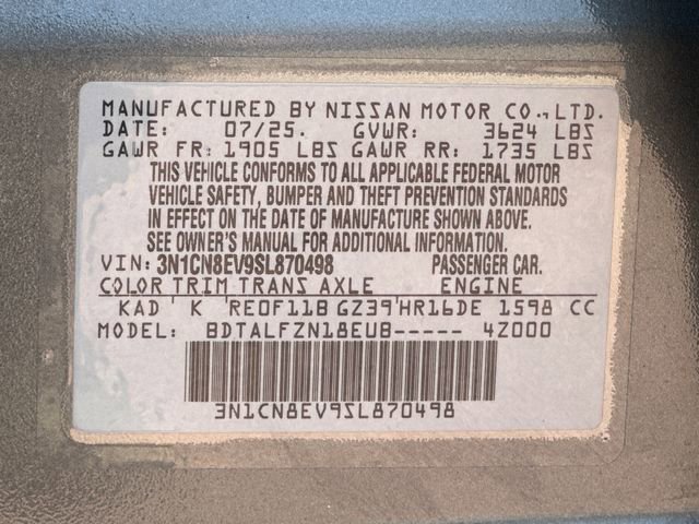 Used 2025 Nissan Versa SV w/ Trunk Package FWD image 31