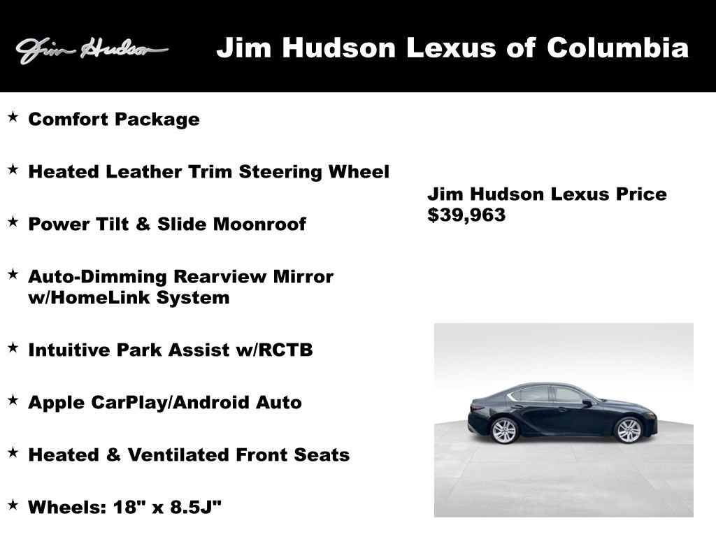 Certified 2023 Lexus IS 300 w/ Comfort Package image 3